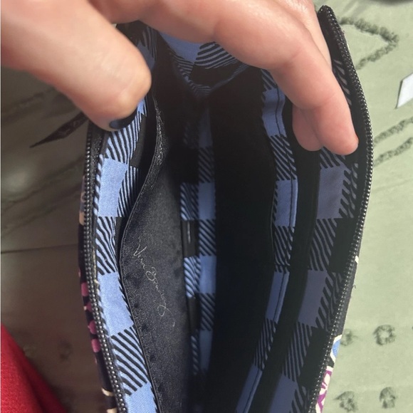 Vera Bradley Black and Purple Floral Wristlet - Picture 4 of 6